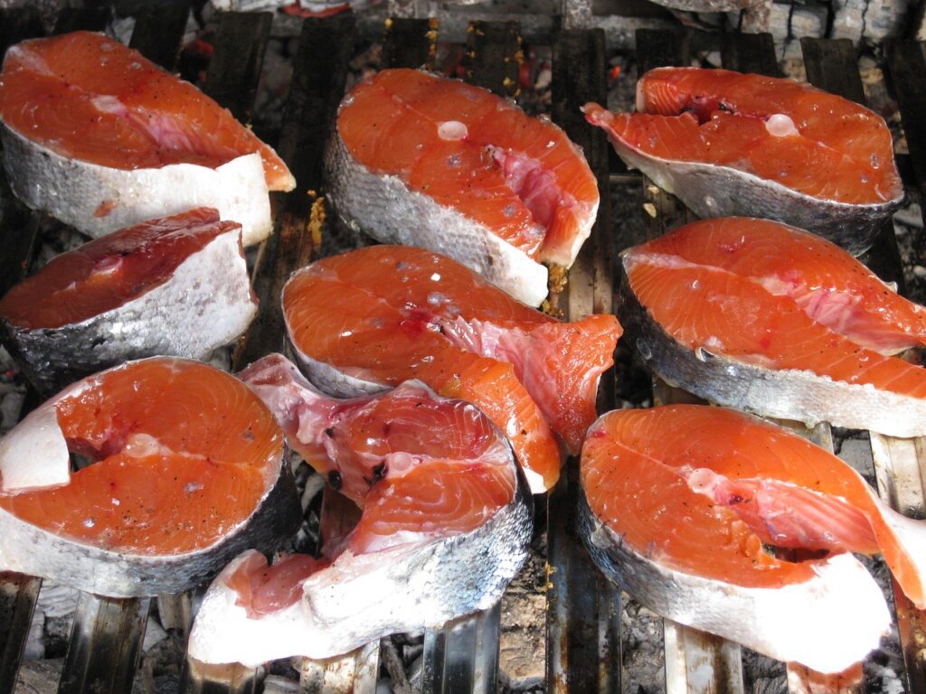 salmone crudo barbecue