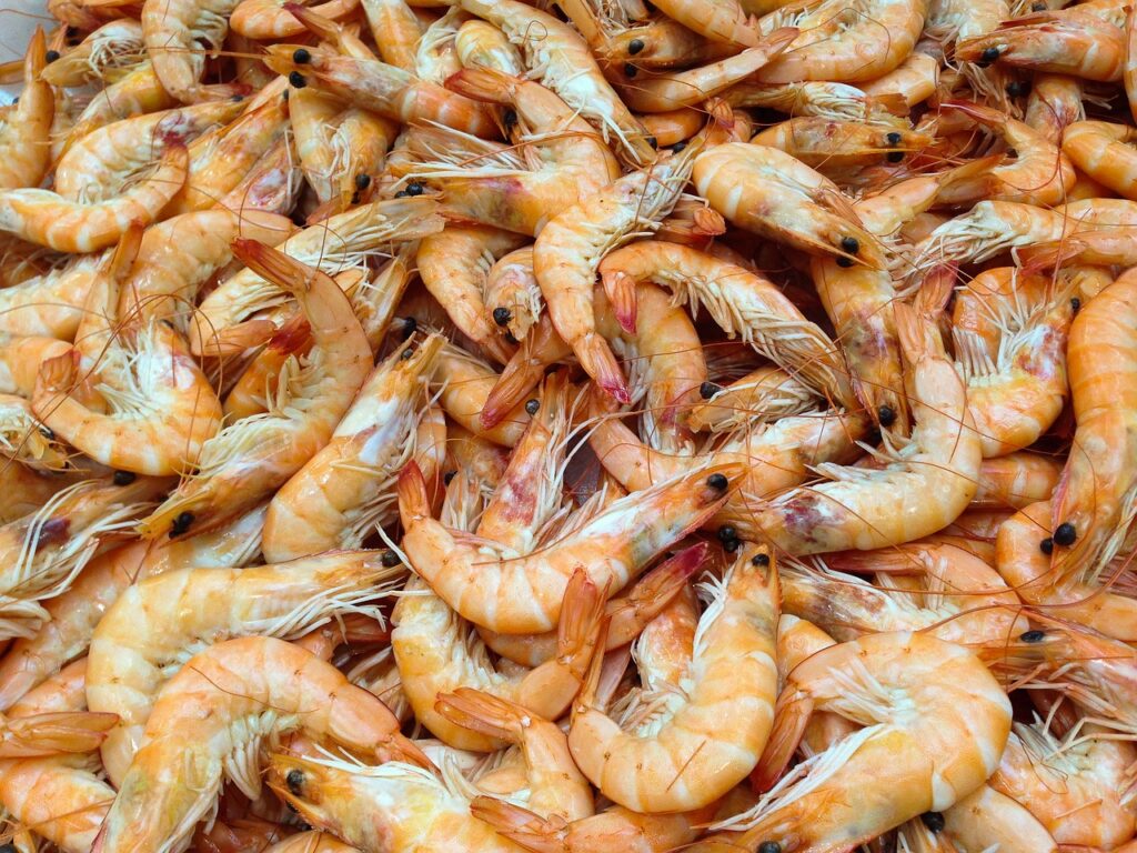 gamberetti freschi gamberetti-mercato-cassa-pesce