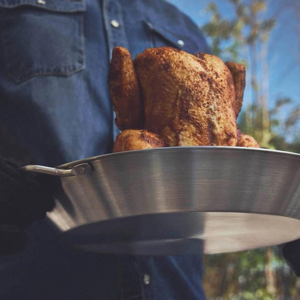 pollo cotto sulla lattina