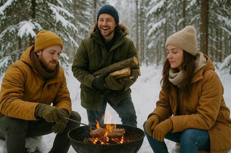 tre ragazzi barbecue nordico 