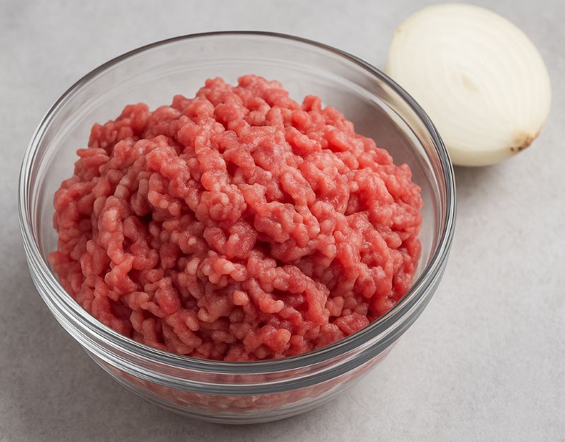 Macinato carne ciotola