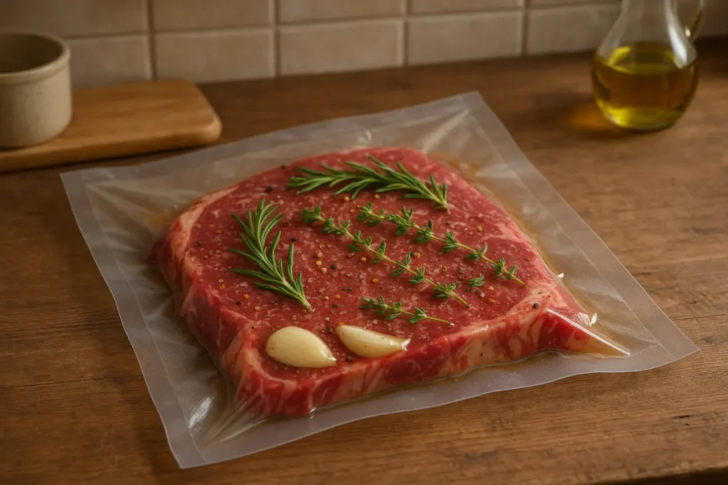 marinare la carne sottovuoto