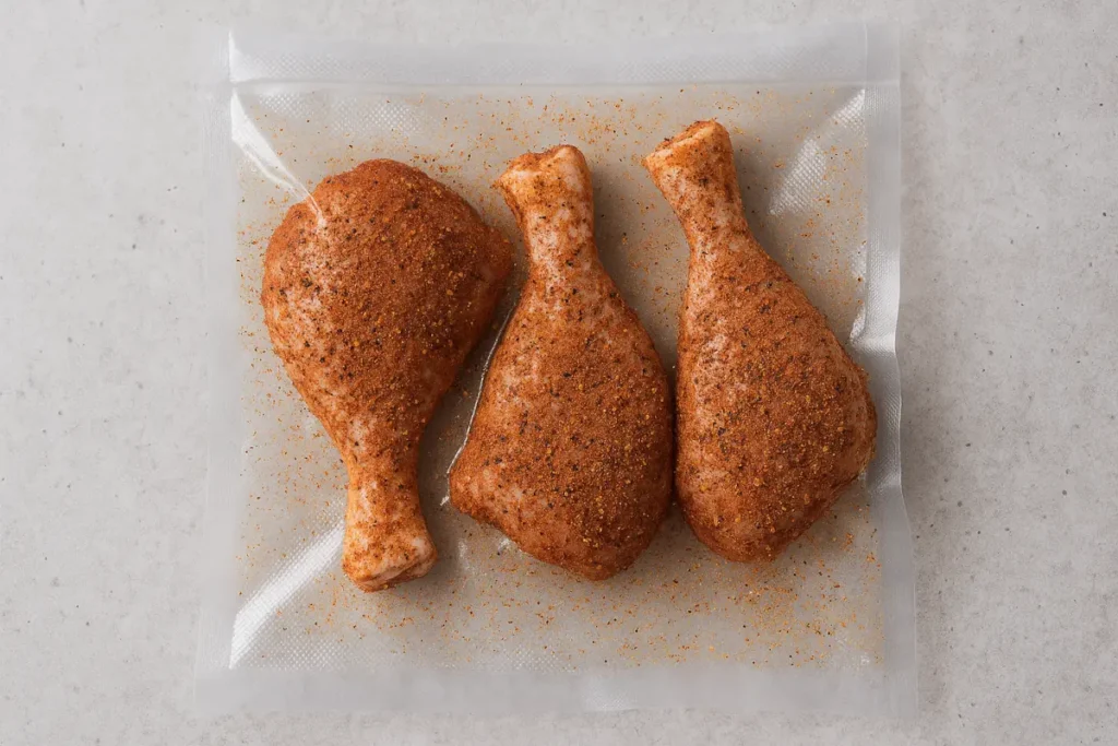 cosce di pollo marinare con rub sottovuoto