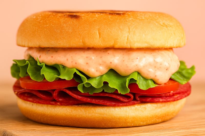 hamburger con salsa mac