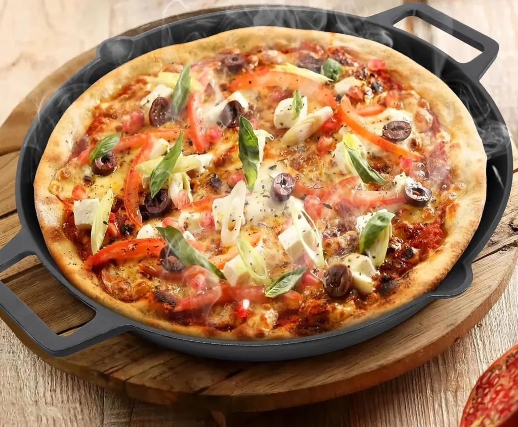 pizza su padella in ghisa 