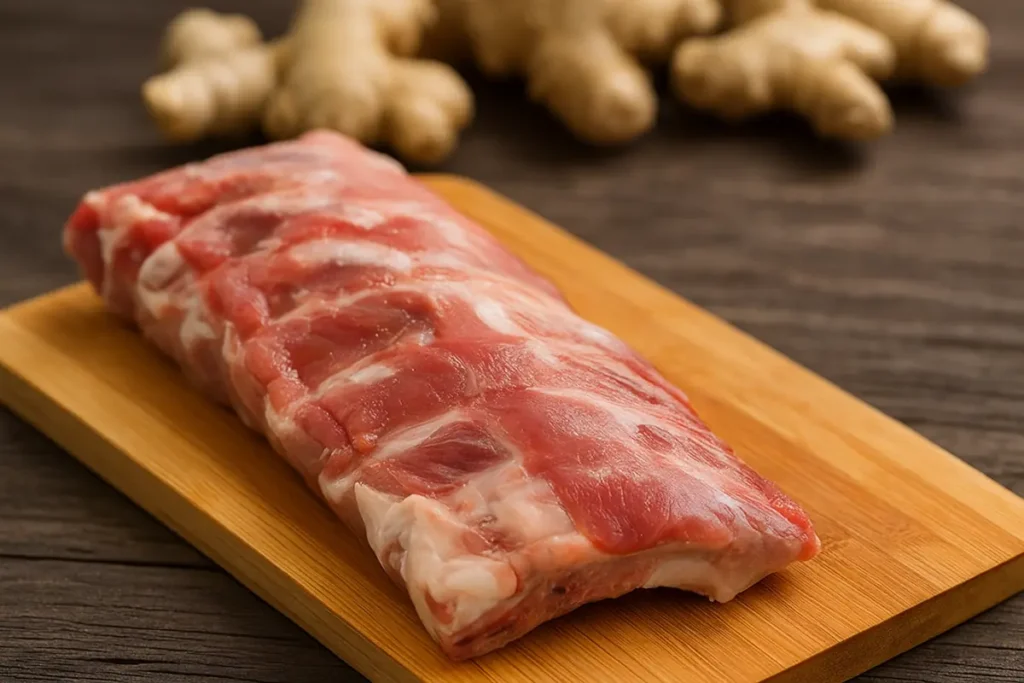 ribs di maiale crude 