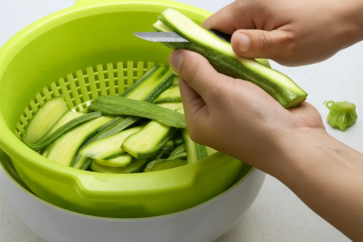 affettare le zucchine