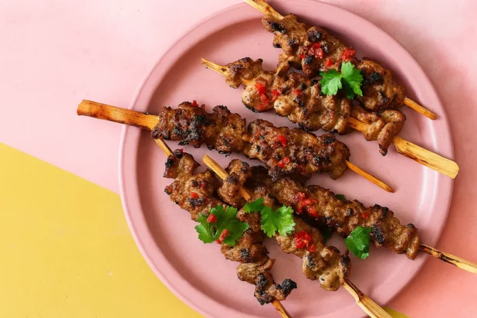 moo ping spiedini di maiale