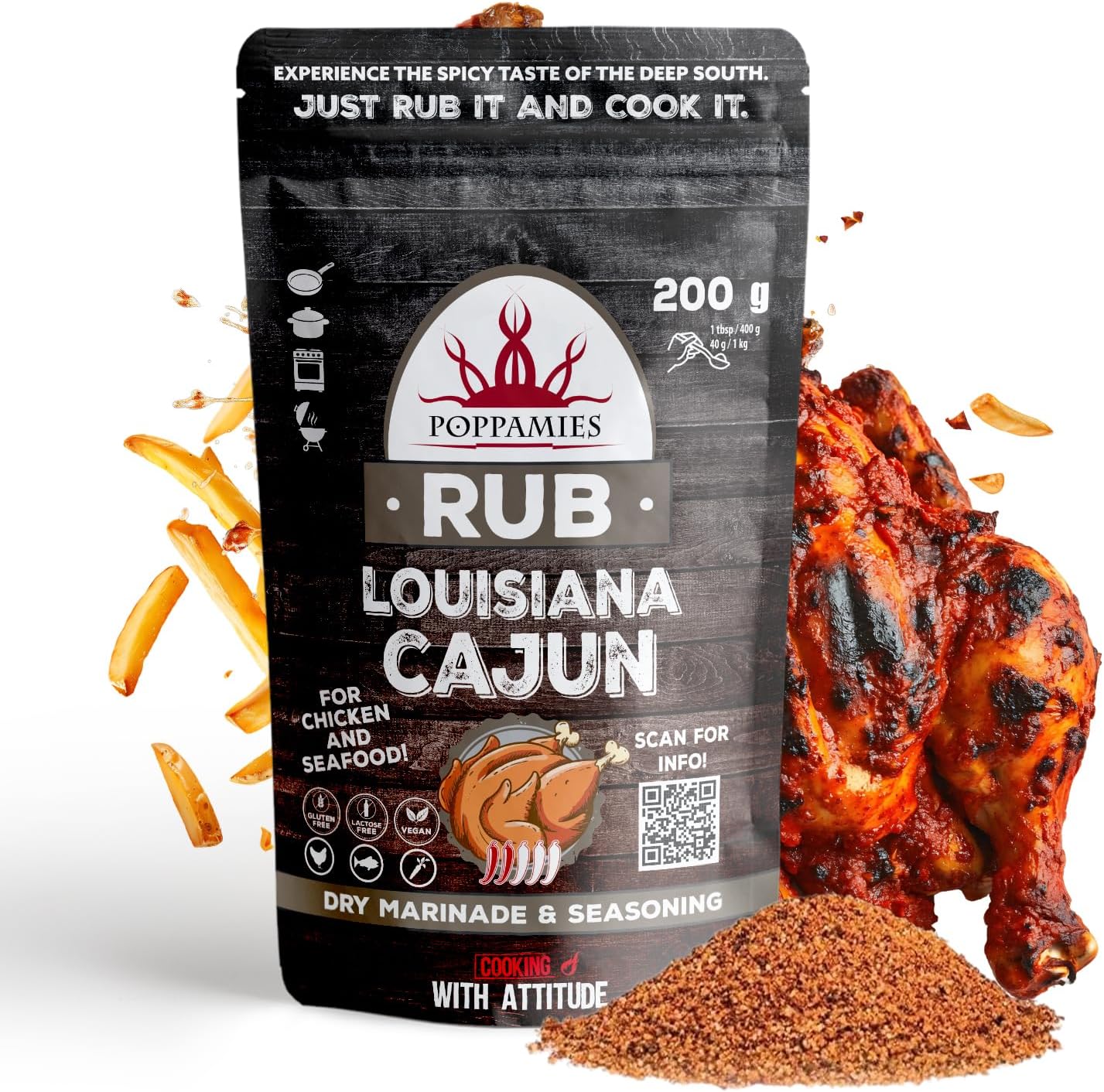 Poppamies Rub Louisiana Cajun 200 g