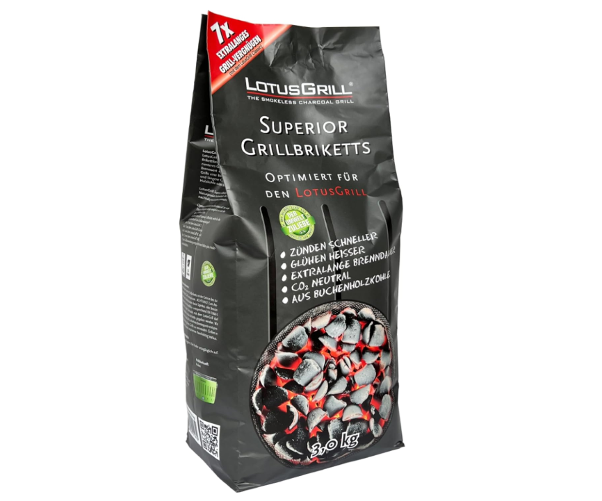 LotusGrill Mattonelle per barbecue Superior in legno di faggio